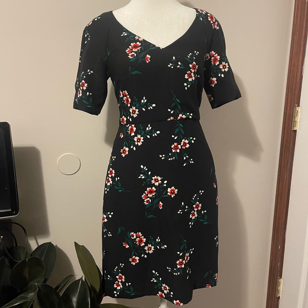 Black floral dress